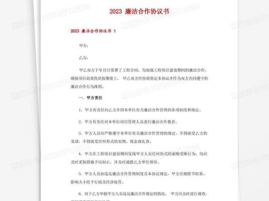 廉洁技术咨询合作典范,构建新型合作模式的典范协议