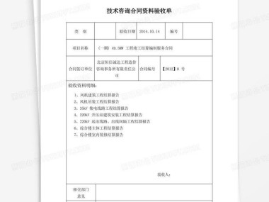 企业项目高效验收，技术咨询验收模板解析